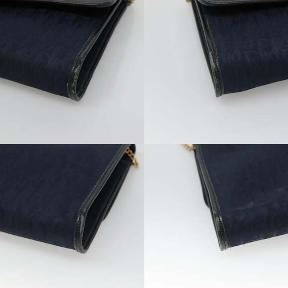 DIOR Trotter Canvas Chain Shoulder Bag Navy - Picture 10 of 12